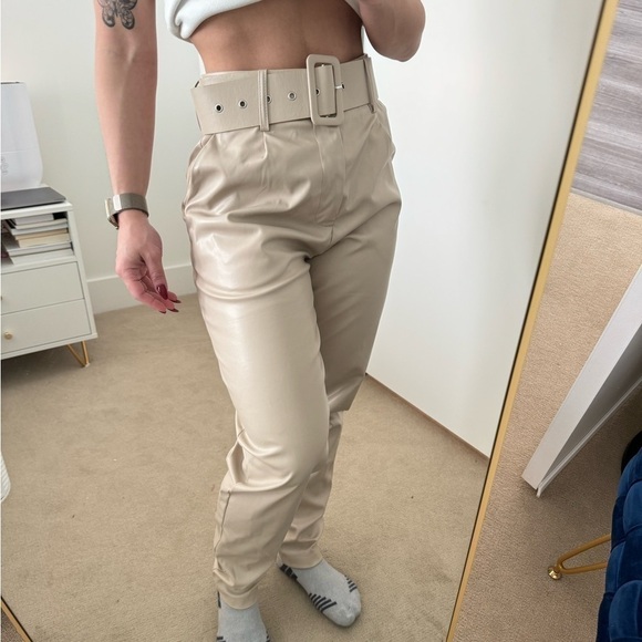 No real leather pants with belt - Picture 4 of 4